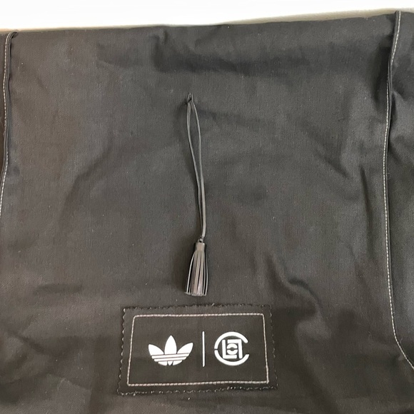 New! Adidas x CLOT Edison Chen Collab Black Canvas Bag w/ leather tassels - Picture 9 of 10